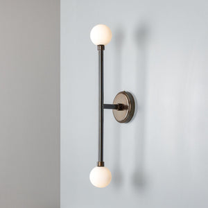 Monto Double Globe Slim Bathroom Wall Light 61cm IP44 - View 8