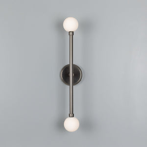 Monto Double Globe Slim Bathroom Wall Light 61cm IP44 - View 10