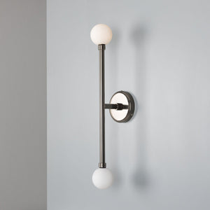 Monto Double Globe Slim Bathroom Wall Light 61cm IP44 - View 11