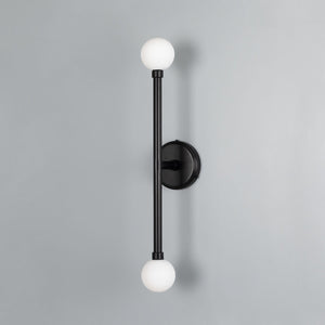 Monto Double Globe Slim Bathroom Wall Light 61cm IP44 - View 1