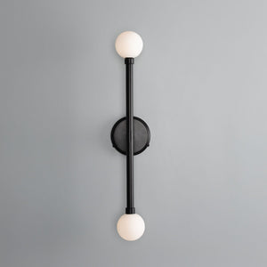 Monto Double Globe Slim Bathroom Wall Light 61cm IP44 - View 2