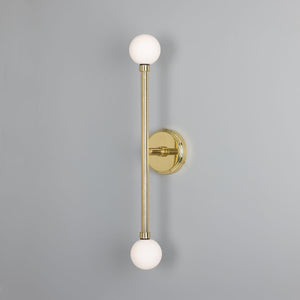 Monto Double Globe Slim Bathroom Wall Light 61cm IP44 - View 14