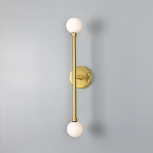 Monto Double Globe Slim Bathroom Wall Light 61cm IP44 - View 17