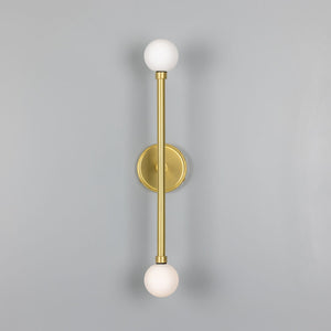 Monto Double Globe Slim Bathroom Wall Light 61cm IP44 - View 18