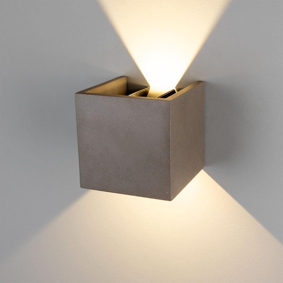 Marseille Outdoor Concrete Wall Light 14cm IP65 - Like New
