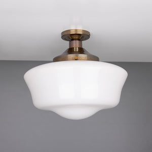 Schoolhouse Traditional Flush Ceiling Light 35cm - View 2