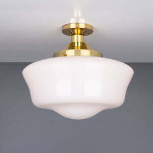 Schoolhouse Traditional Flush Ceiling Light 35cm - View 6