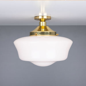 Schoolhouse Traditional Flush Ceiling Light 35cm - View 5