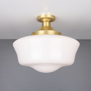 Schoolhouse Traditional Flush Ceiling Light 35cm - View 8