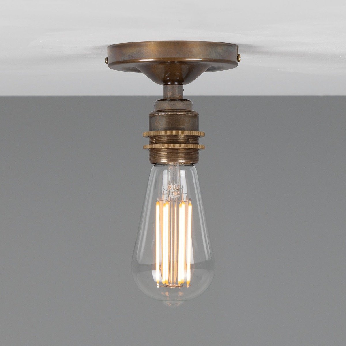 Bexter Vintage Flush Ceiling Light 10cm IP20 - Main View