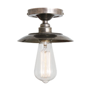 Reznor Brass Industrial Flush Ceiling Light 16cm IP20 - View 4