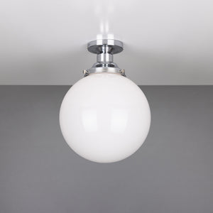 Yerevan Opal Globe Flush Ceiling Light 25cm - View 10