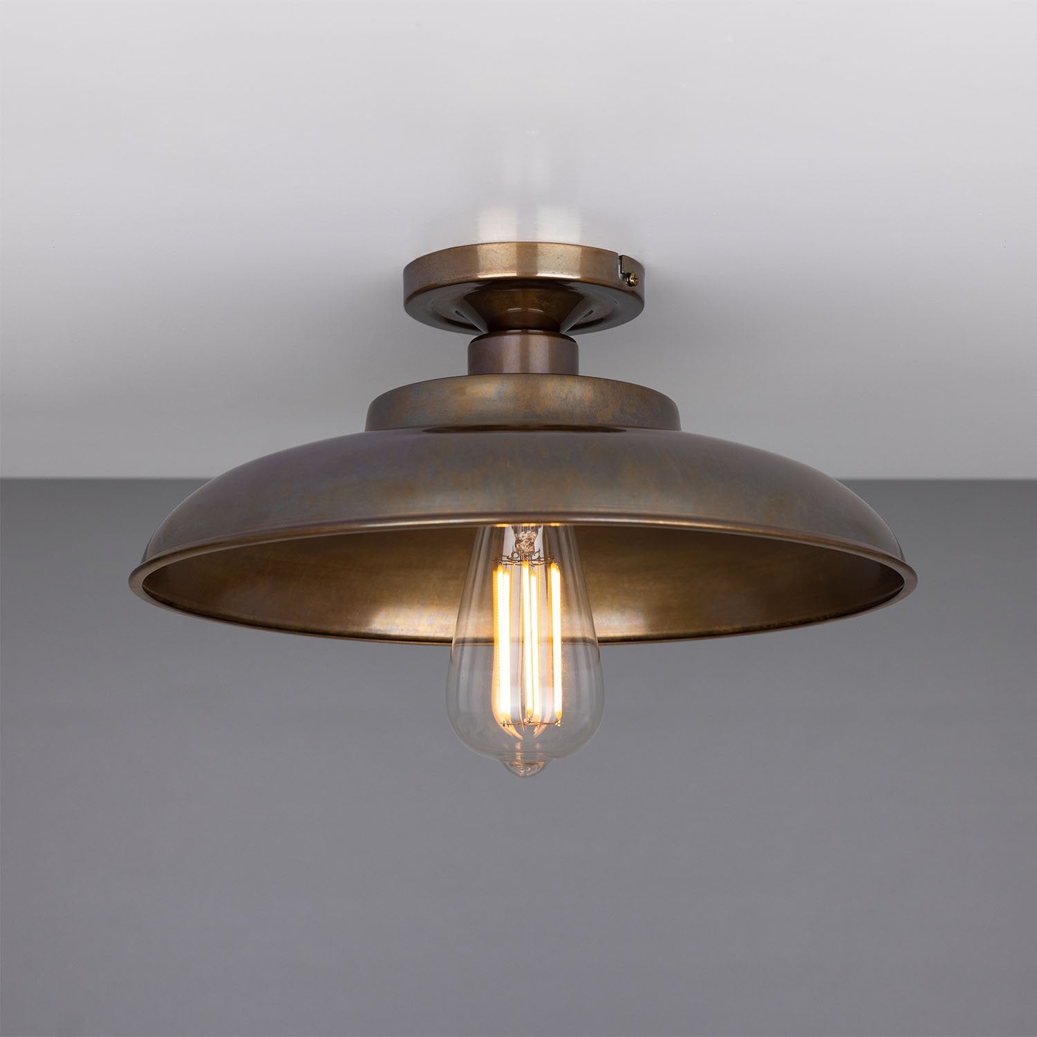 Telal Industrial Factory Flush Ceiling Light 32cm IP20 - Main View