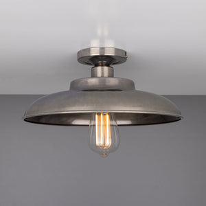 Telal Industrial Factory Flush Ceiling Light 32cm IP20 - View 3