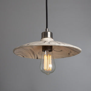 Pyrus Marbled Ceramic Pendant Light 28cm - View 2