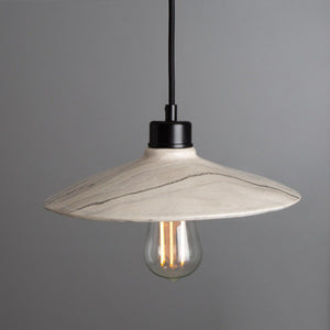 Pyrus Marbled Ceramic Pendant Light 28cm - View 4