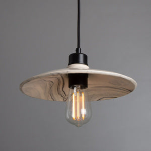Pyrus Marbled Ceramic Pendant Light 28cm - View 5