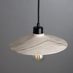 Pyrus Marbled Ceramic Pendant Light 28cm - View 6