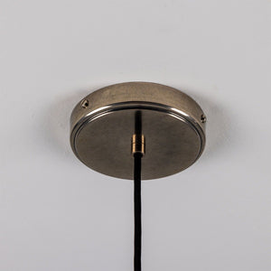 Osier Organic Ceramic Pendant Light 11.5cm, Matte White Striped - View 10