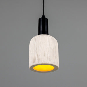 Osier Organic Ceramic Pendant Light 11.5cm, Matte White Striped - View 23