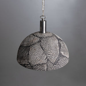 Kauri Organic Ceramic Dome Pendant Light 37cm, Black Clay - View 6