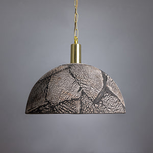 Kauri Organic Ceramic Dome Pendant Light 37cm, Black Clay - View 7