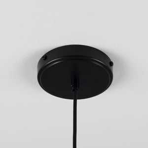 Tilia Organic Ceramic Cone Pendant Light 24cm, Matte White Striped - View 4