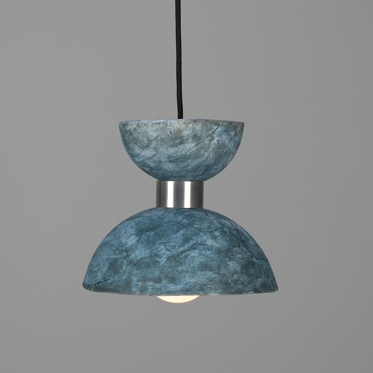 Nakaii Organic Ceramic Pendant Light 20cm, Blue Earth - View 2