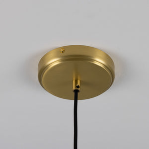 Pyrus Organic Ceramic Pendant Light 28cm, Matte White Striped - View 5