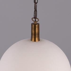 Kauri Rounded Dome Pendant Light, Matte White 37cm IP20 - View 5