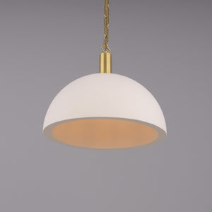 Kauri Rounded Dome Pendant Light, Matte White 37cm IP20 - View 7