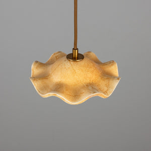 Rivale Pendant Light with Wavy Ceramic Shade, Oatstone 21cm IP20 - View 8
