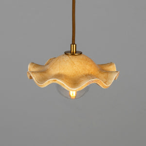 Rivale Pendant Light with Wavy Ceramic Shade, Oatstone 21cm IP20 - View 4