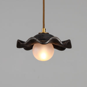 Rivale Pendant Light with Wavy Ceramic Shade, Metallic Earth 21cm IP20 - View 7