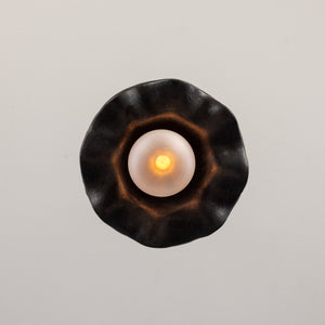 Rivale Pendant Light with Wavy Ceramic Shade, Metallic Earth 21cm IP20 - View 10