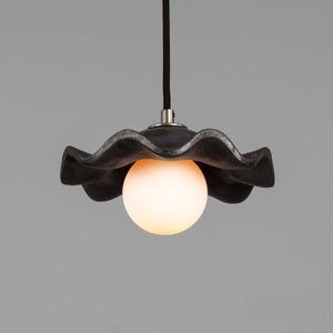 Rivale Pendant Light with Wavy Ceramic Shade, Metallic Earth 21cm IP20 - View 2