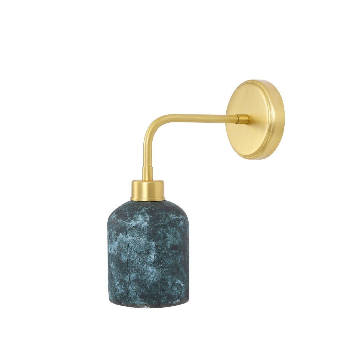 Osier Organic Ceramic Wall Light, Blue Earth - View 1