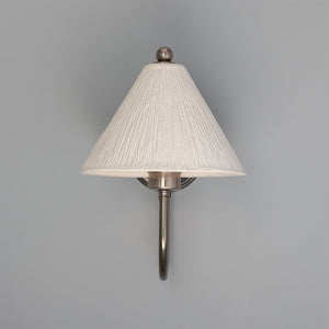 Tilia Organic Ceramic Cone Wall Light, Matte White Striped 31.5cm IP20 - View 6