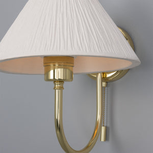 Tilia Organic Ceramic Cone Wall Light, Matte White Striped 31.5cm IP20 - View 11