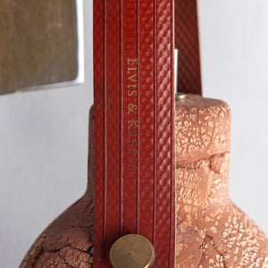 Nagi Organic Ceramic Wall Light with Rescued Fire-Hose Strap, Red Iron - View 7