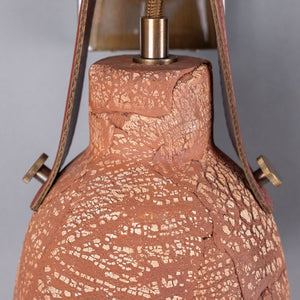 Nagi Organic Ceramic Wall Light with Rescued Fire-Hose Strap, Red Iron - View 8