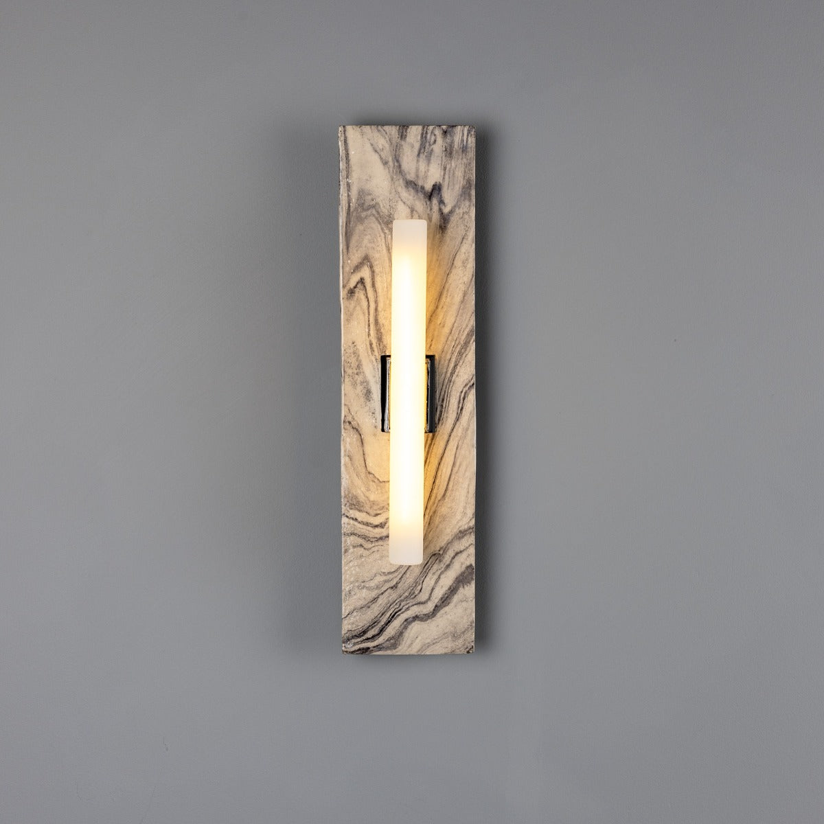 Capua Marbled Rectangular Ceramic Wall Light, 50cm IP20 - View 2