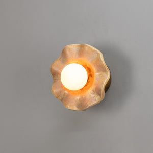 Rivale Wall Light with Wavy Ceramic Shade, Oatstone 21cm IP20 - View 13