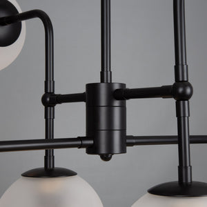 Oklahoma Glass Globe Chandelier, Eight Light - View 4