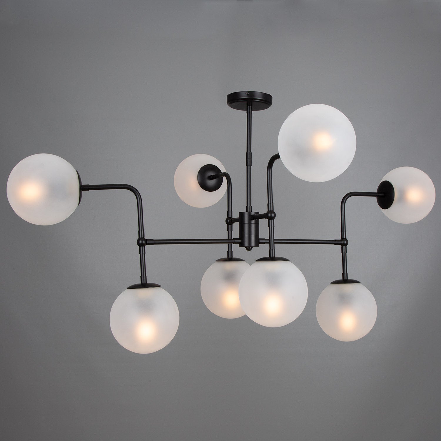 Oklahoma Glass Globe Chandelier, Eight Light - View 2