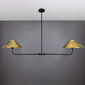 Princeton Modern Brass Island Chandelier - Main View