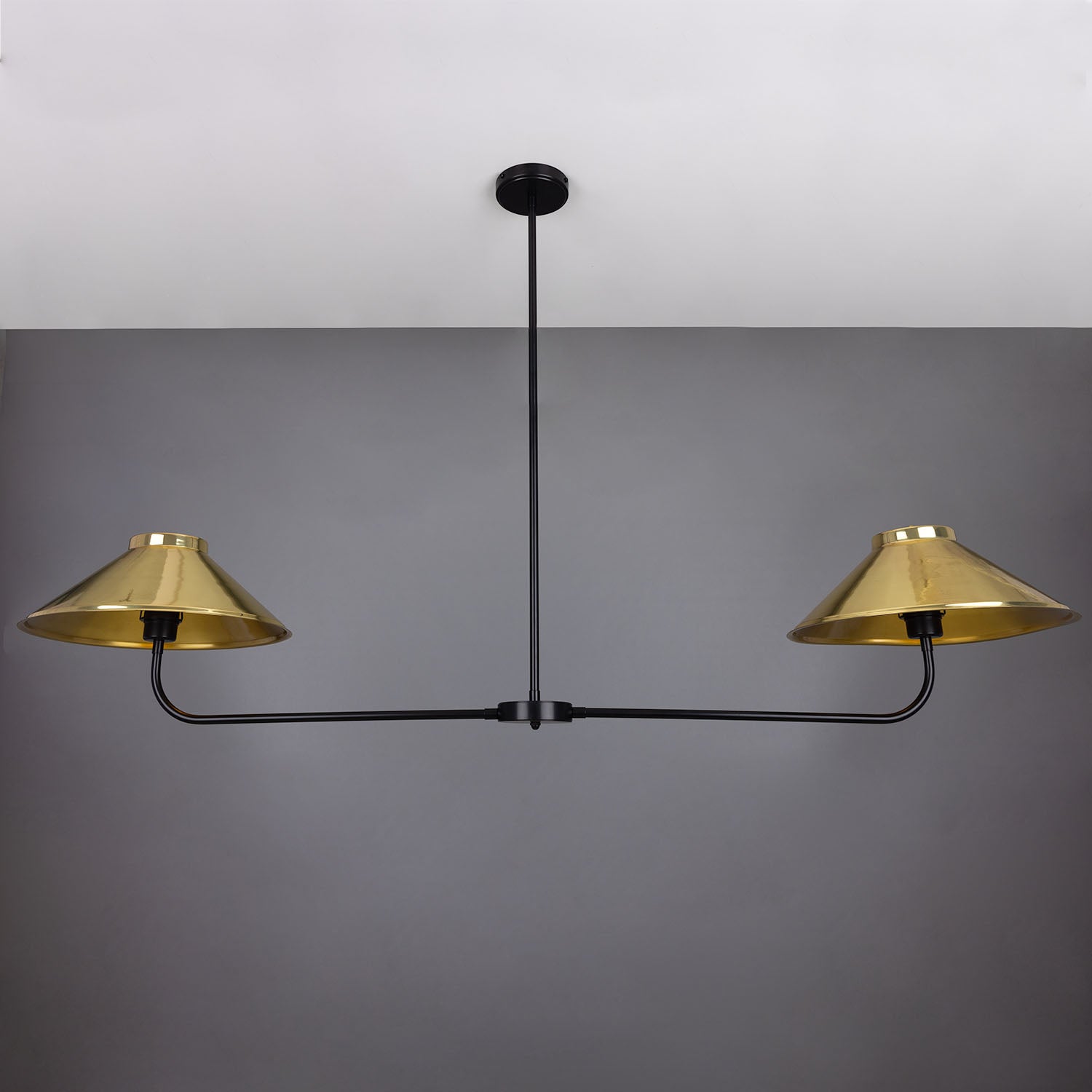 Princeton Modern Brass Island Chandelier - View 2