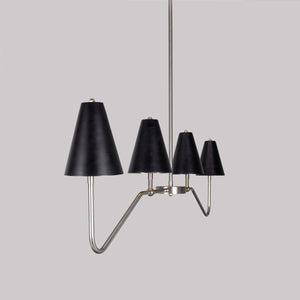 Salvador Island Bar Chandelier with Brass Shades - View 22