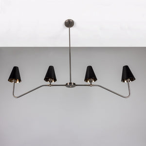 Salvador Island Bar Chandelier with Brass Shades - View 14