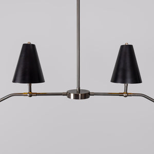 Salvador Island Bar Chandelier with Brass Shades - View 18